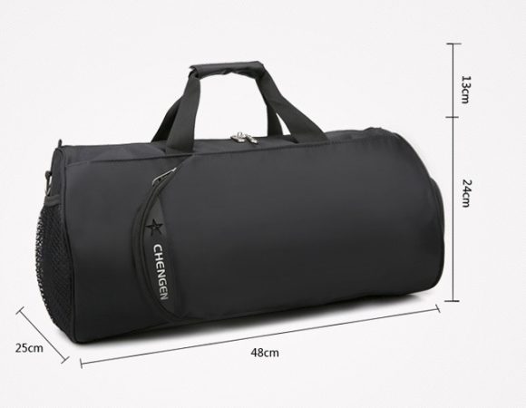 Fitness bag men's sports bag basketball training bag football bag portable travel bag cylinder bag shoulder bag waterproof - Image 6
