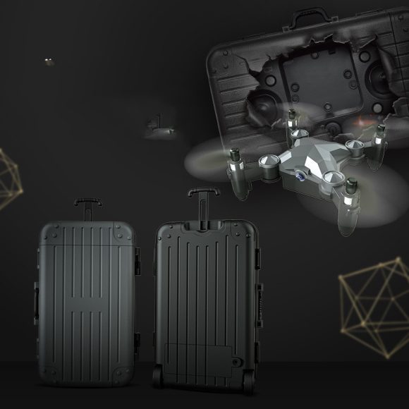 New Luggage Box Storage Box Folding Mini UAV Aerial Photography Remote Control Four Axis Children's Toys Drone - Image 3