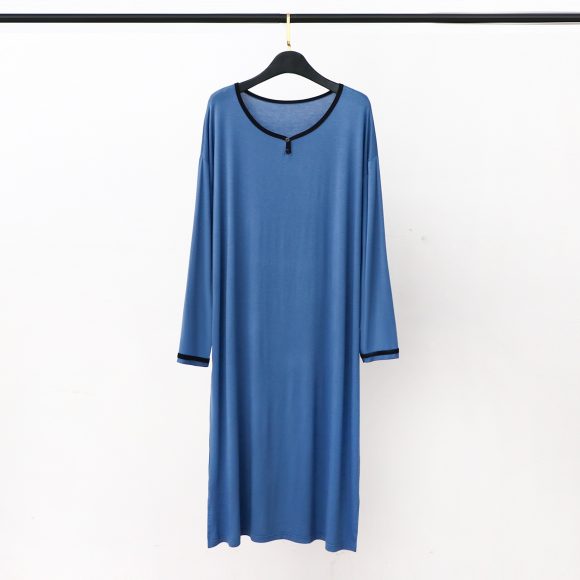 Long Below The Knee Soft Draping Bathrobe Men's Pajamas - Image 3