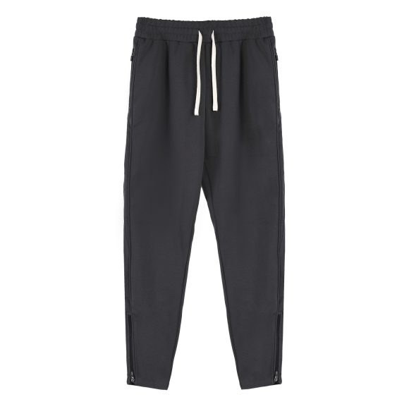 Slim Fit Leg Opening Zipper Ankle Banded Pants - Image 10