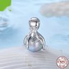 S925 Silver Octopus Beads Ocean Style Diy Beads