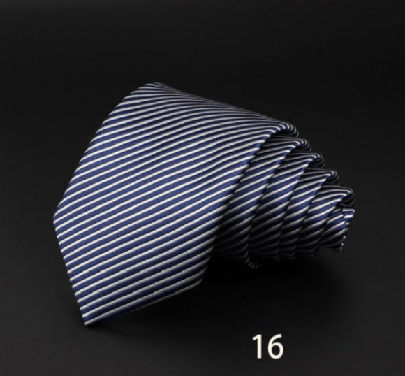 Men's Striped British Gentleman Polyester Fiber Tie - Image 8