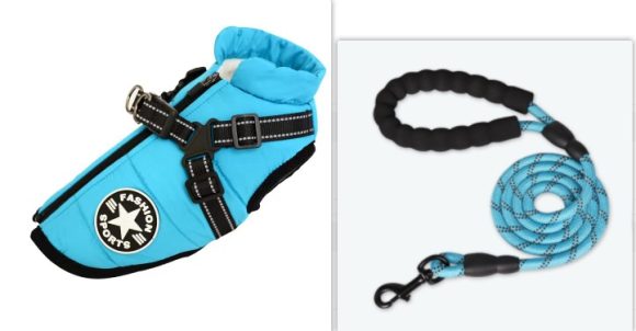 Waterproof Dog Clothes Winter Dog Coat With Harness Warm Pet Clothing Big Dog Jacket Chihuahua Labrador Coat Costume - Image 3