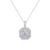 Small Square Bag Luxury Fashion Diamond Pendant Necklace Set With Mosan Diamond Silver Ornaments