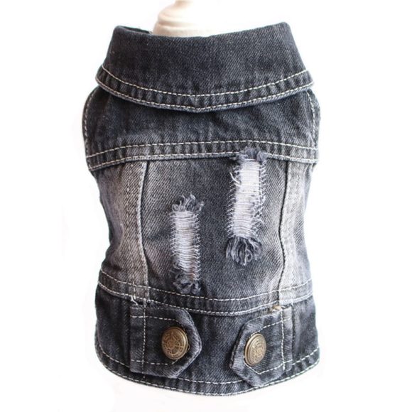 Designer Dog Clothes Small Dog Denim Jacket Coat Cat Costume Puppy Jeans Vest Spring Clothing - Image 10