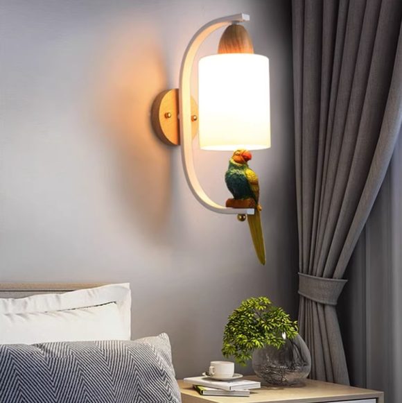 Solid Wood Bedside Lamp Minimalist Creative Personality Living Room Background Wall Stair Aisle Lamps - Image 6