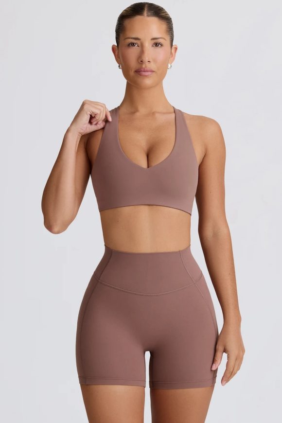 Peach Hip High Waist Running Training Shorts Hip Lifting Nude Feel - Image 4