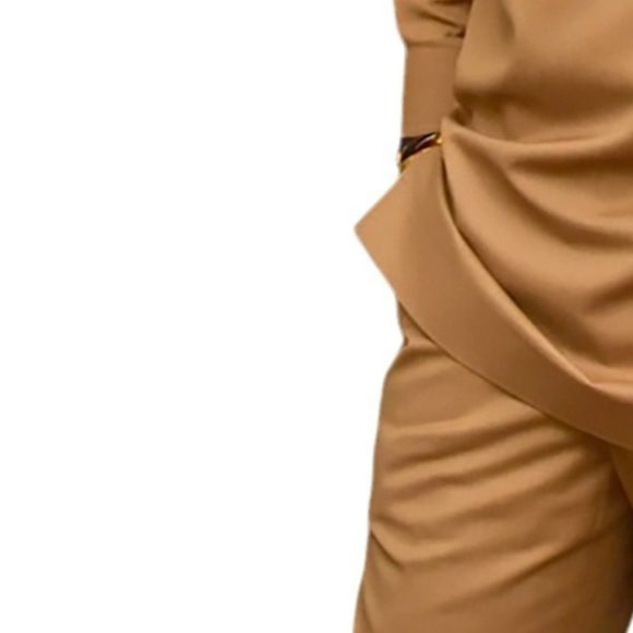 Yellow Patchwork Casual Loose Men Long-sleeve Suit - Image 4