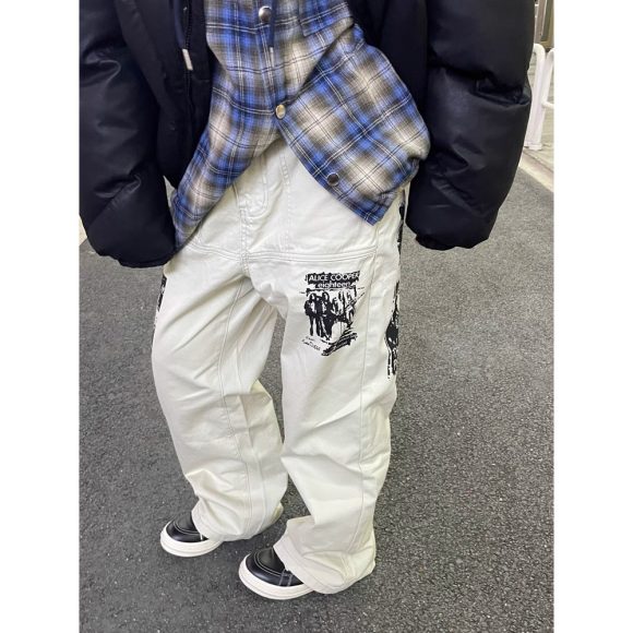 Hip Hop Print Jeans Men's Spring - Image 6