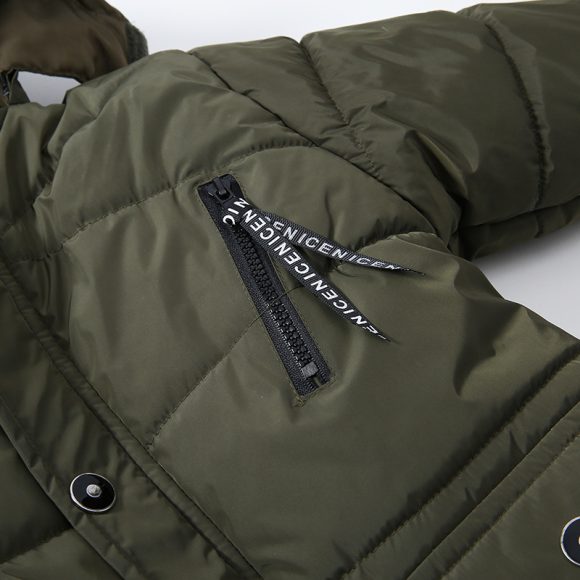 Boys Large Fur Collar Padded Warm Cotton Jacket - Image 8