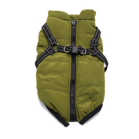 Pet Clothes Winter Dog Cotton Coat Chest Back Integrated Cotton Vest - Image 4