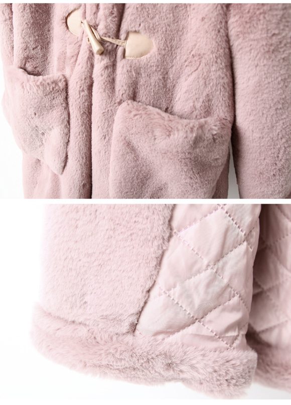 Thickened Faux Fur Coat For Big Kids - Image 2