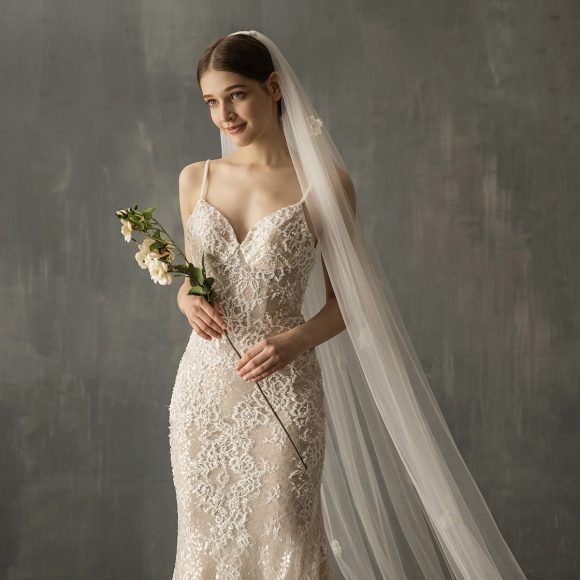 Bridal Church Wedding Pearl Long Tail Tulle - Image 2