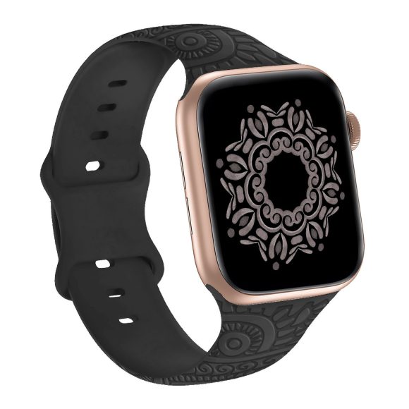 Laser Carved Embossed Cashew Printed Silicone Strap - Image 7