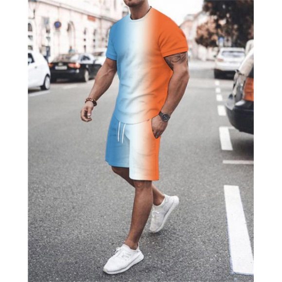 Short Sleeve Foreign Trade Men Leisure Set Suit - Image 3