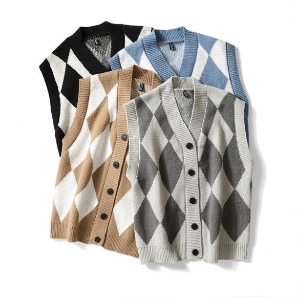 Autumn And Winter Leisure Men's V-neck Sweater Woolen Vest - Image 10