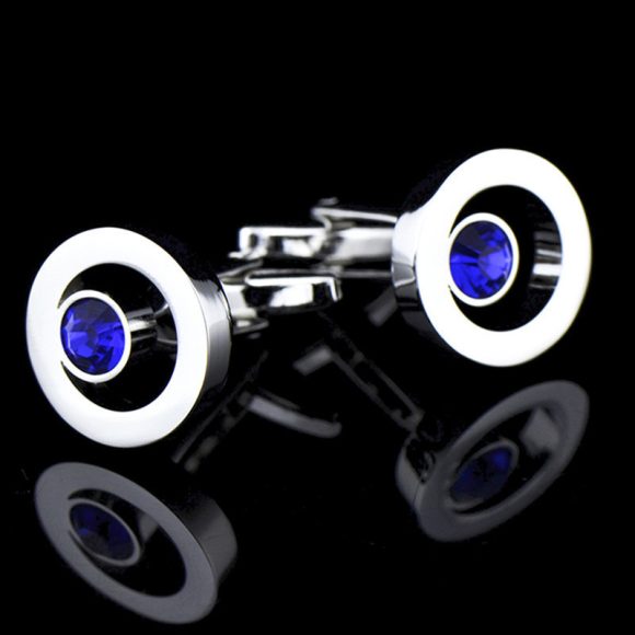 Men's Fashion Zircon Crystal Shirt Cufflinks - Image 2