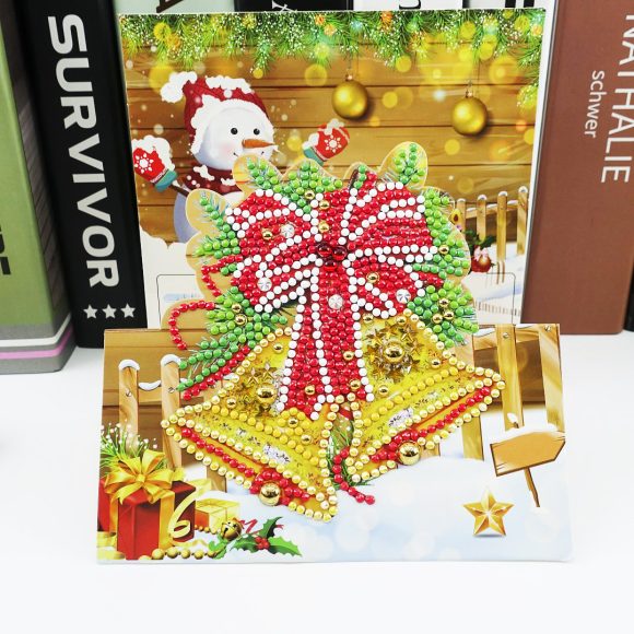 Christmas DIY Diamond Painting Greeting Cards 5D Cartoon Birthday Postcards Kids Festival Embroidery Greet Cards Gifts - Image 2