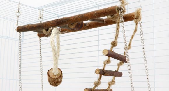 Suspension Bridge Wooden Ladder Bridge Climbing Frame Toy - Image 5