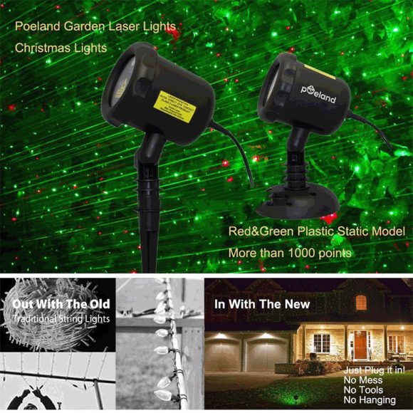 Christmas Laser Projector 8 Patterns LED Lights With Remote - Image 6