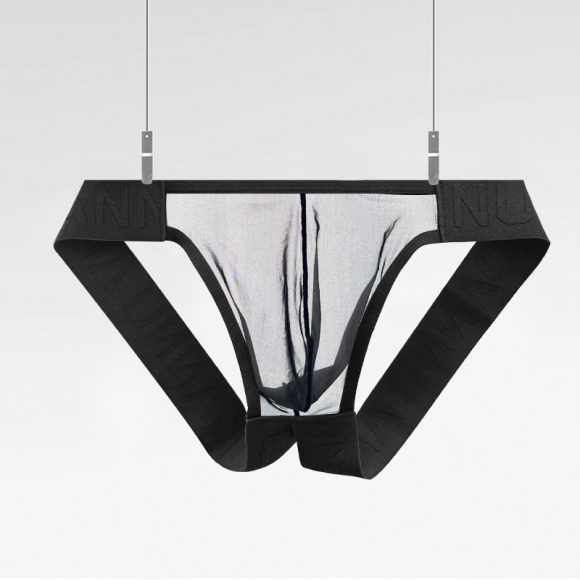 Transparent Mesh Fashion Relievo Pattern Belt T-back - Image 3