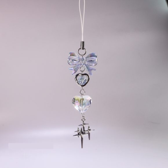 Beads Blue Clear Heart Ornaments - Image 3