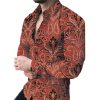 Men's Casual Long Sleeved Large Floral Shirt - Image 2