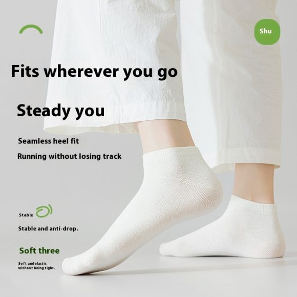 Women's Pure Cotton Spring And Summer Seamless Socks Deodorant Sweat Absorbing Socks - Image 5