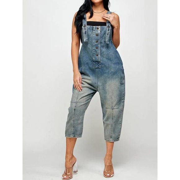 Women's Clothing Fashion Casual Siamese Suspender Jeans Women - Image 8