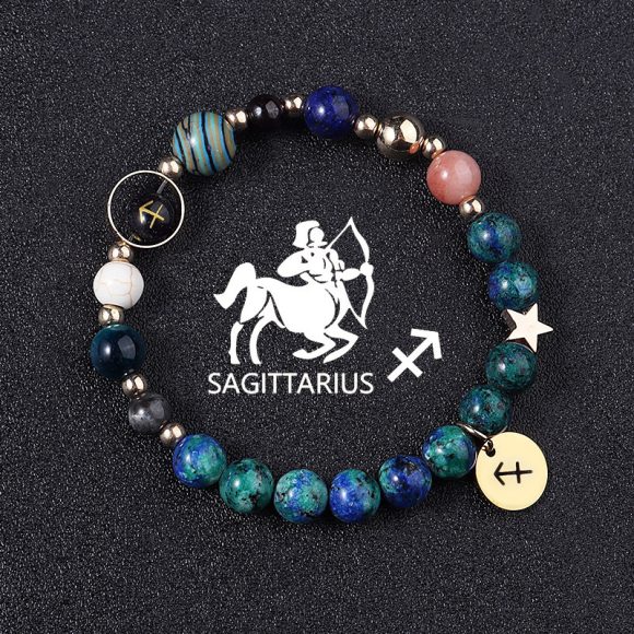 Twelve Constellations Bracelets Natural Stone Phoenix Lapis Lazuli Eight Planets - Image 2