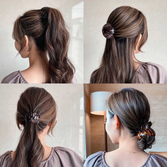 Women Hollow Hair Circle High Horsetail Artifact Fixed Coiler Hairpin Horsetail Headdress Fashion Hair Accessories - Image 3