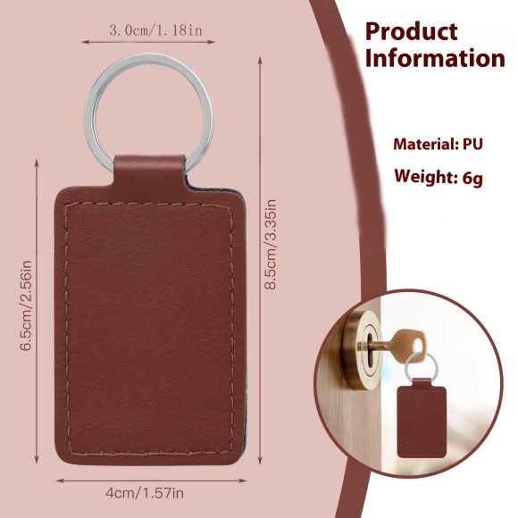 Printing Of PU Leather Keychain Pendant - Image 4