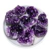 Purple Water Crystal Cluster Love Decoration Piece Raw Stone Ore Specimen Heart - Image 4