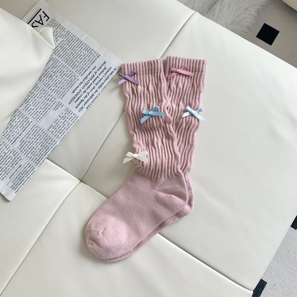 Dopamine No Pilling New Bow Tube Socks Women - Image 3