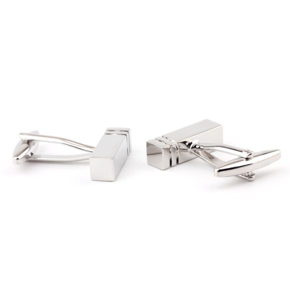 Rectangular Glossy Metal Cufflinks French Cuff French Shirt Men Women Cufflink - Image 9