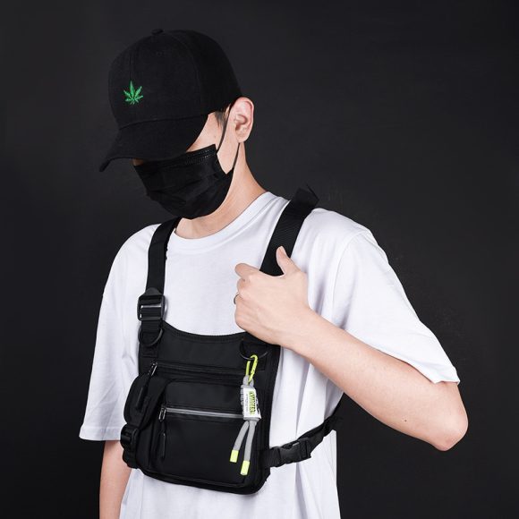 Workwear Functional Vest Chest Bag Reflective - Image 2