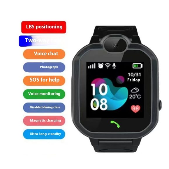 Smart Magnetic Charging Positioning Call Student Help Smart Watch - Image 3