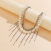 Pearl Tassel Fun Design Double-layer Retro Necklace Women's Accessories - Image 9