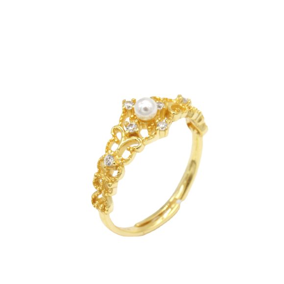 Women's Gold-plated Antique Hollow Ring - Image 4