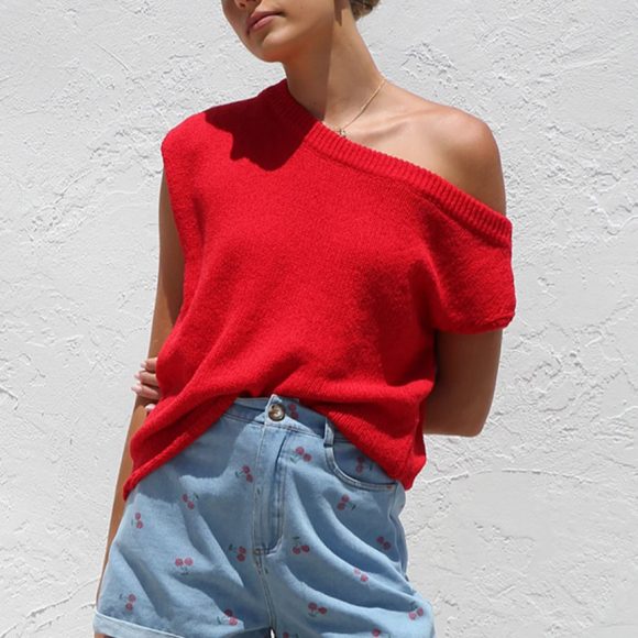 Knitted Y2g Summer Knitwear Sweater Pullover Top - Image 3
