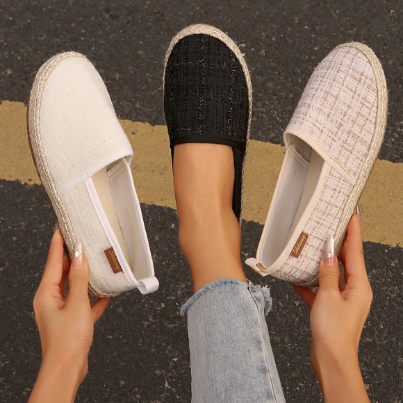 Simple Comfort And Casual Rope Bottom Fisherman Shoes