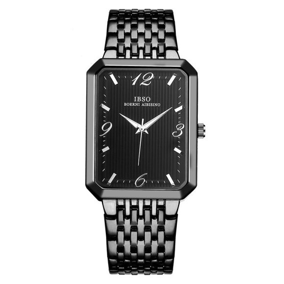 Light Luxury Square Quartz Leather Watch - Image 3