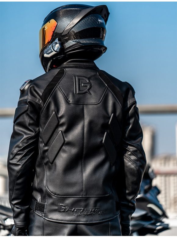 Wind-proof Motorcycle Leather Pants Suit For Men And Women - Image 2