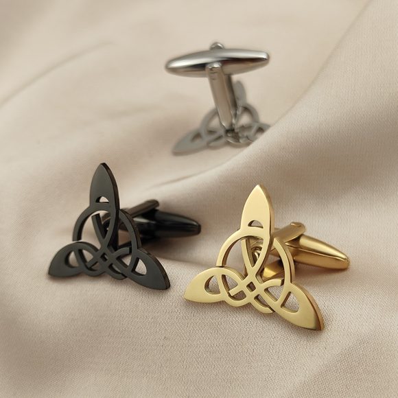 Geometric Triangle Symmetrical Hollow Men's Suit Cufflinks - Image 7