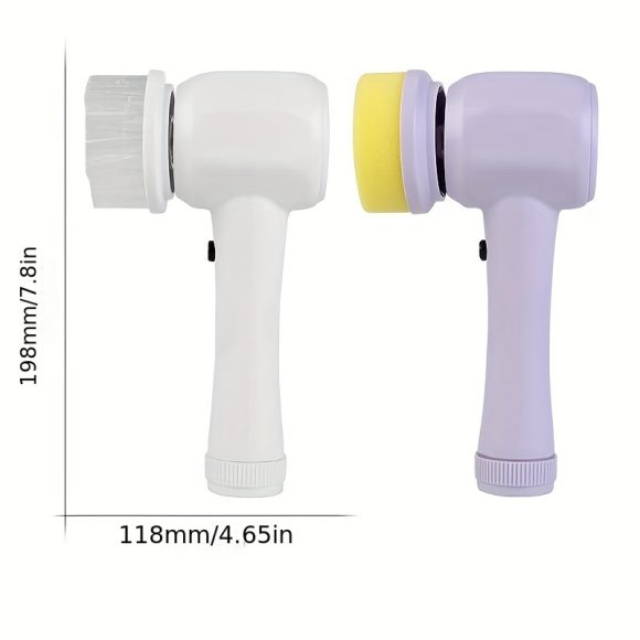 5 In 1 Multifunctional Electric Brush Cleaner Bathroom Sink Kitchen Window Electric Rotary Brush Cleaner - Image 3