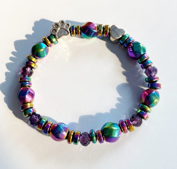 Colored Stone Chain Bracelet New Magnet Hand-woven - Image 5