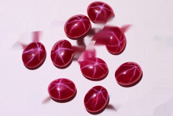 Double Egg Noodles Egg-shaped Red Star Stone Gem Stone - Image 3