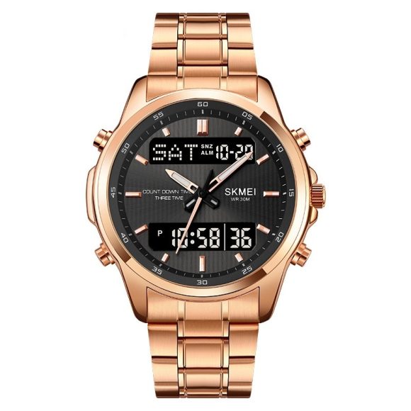 Multifunctional Men's Steel Strap Watch Double Display Sports - Image 3
