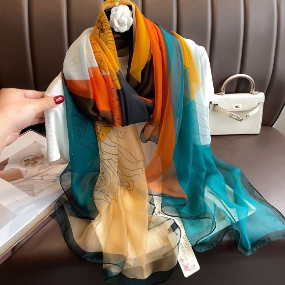Silk All-matching Yousoft Scarf Long Elegant Scarf - Image 5