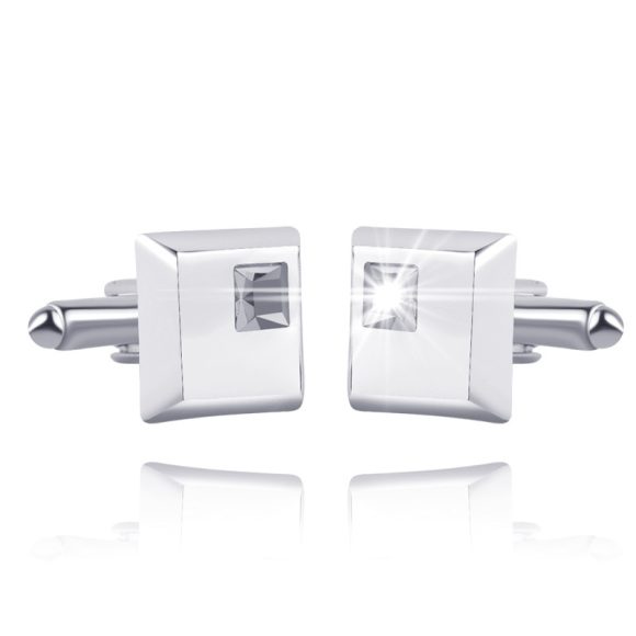 Fashionable Men's French Shirt With Personalised Diamond Cufflinks - Image 5